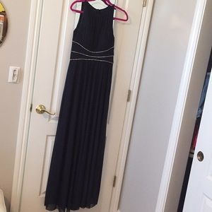 Jessica Howard Long Navy Blue Formal Dress